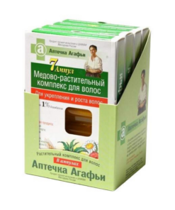 Aptečka Agafji Medus-augu komplekss matiem, 5 ml x 7 ampulas
