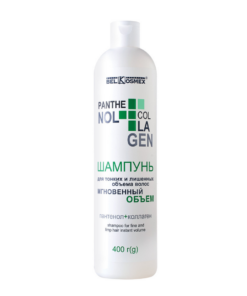 BELKOSMEX PANTHENOL+COLLAGEN Šampūns plāniem matiem bez apjoma Tulītējs apjoms, 400 g
