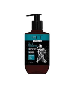 HAIR TREND Barber Vīriešu šampūns bārdai un matiem 2 in 1, 300 ml