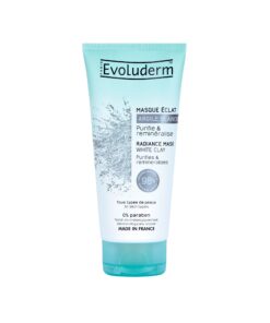 EVOLUDERM Mirdzumu piešķiroša sejas maska ar balto mālu visiem ādas tipiem, 100 ml