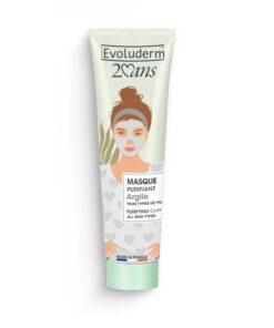 EVOLUDERM Attīroša sejas maska ar balto mālu, 150 g