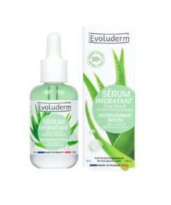 EVOLUDERM Mitrinošs serums ar alveju un hialuronskābi visiem ādas tipiem, 30 ml