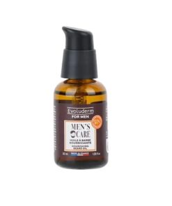 EVOLUDERM Men's Care Barojoša bārdas eļļa ar rīcineļļu un saldo mandeļu eļļu, 30 ml