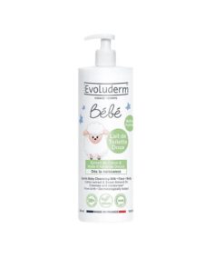 EVOLUDERM Maigs attīrošs pieniņš mazuļu sejai un ķermenim 0+, 500 ml