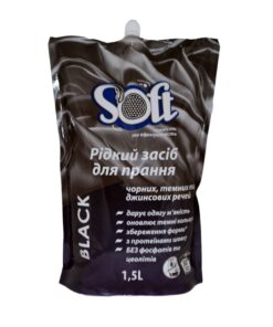 SOFT Šķidrs līdzeklis melnu, tumšu un džinsa audumu mazgāšanai, 1.5 l