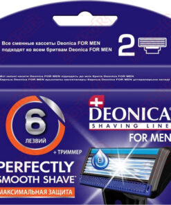 DEONICA 6 FOR MEN Maiņas kasete skuveklim, 2 gab.