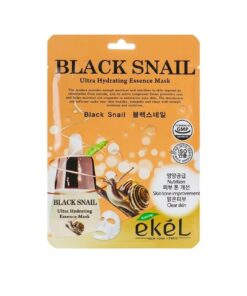 EKEL BLACK SNAIL Īpaši mitrinoša auduma sejas maska ar melnā gliemeža mucīna ekstraktu, 25 ml