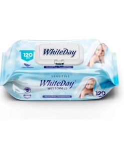 WHITE DAY Mitrās salvetes bērniem Sensitive, 120 gab.