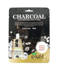 EKEL CHARCOAL Īpaši mitrinoša auduma sejas maska ar koksnes aktivētās ogles ekstraktu, 25 ml