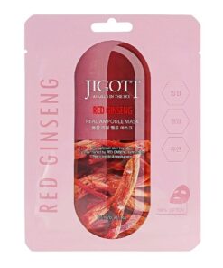 JIGOTT Red Ginseng Auduma sejas maska ar sarkanā žeņšeņa ekstraktu, 27 ml