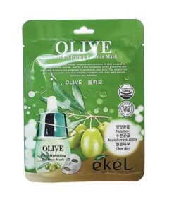 EKEL OLIVE Īpaši mitrinoša auduma sejas maska ar olīvu ekstraktu, 25 ml