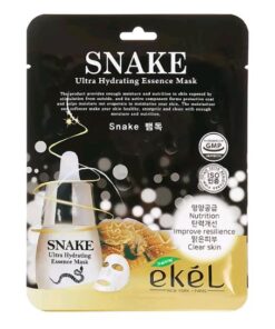 EKEL Snake Īpaši mitrinoša auduma sejas maska ar čūsku indes peptīdiem, 25 ml