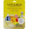 EKEL Vitamin Īpaši mitrinoša auduma sejas maska ar vitamīnu kompleksu, 25 ml