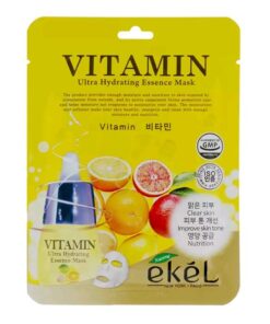 EKEL Vitamin Īpaši mitrinoša auduma sejas maska ar vitamīnu kompleksu, 25 ml