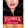 FLOREX SUPER Noturīga matu krēmkrāsa Nr. 1.0 Melns, 2x25/25ml, 10 ml