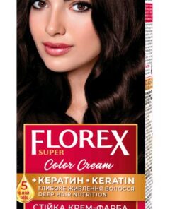 FLOREX SUPER Noturīga matu krēmkrāsa Nr. 2.2 Tumšais kastanis, 2x25/25ml, 10 ml