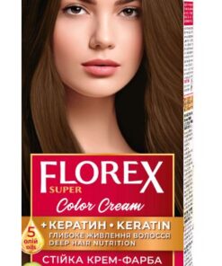 FLOREX SUPER Noturīga matu krēmkrāsa Nr. 2.4 Piena šokolāde, 2x25/25ml, 10 ml