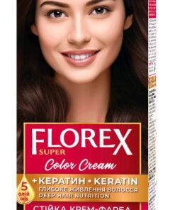 FLOREX SUPER Noturīga matu krēmkrāsa Nr. 3.7 Dubultā espresso, 2x25/25ml, 10 ml