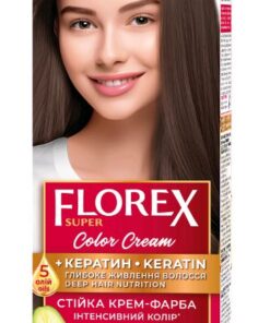 FLOREX SUPER Noturīga matu krēmkrāsa Nr. 4.1 Auksti blondīne, 2x25/25ml, 10 ml