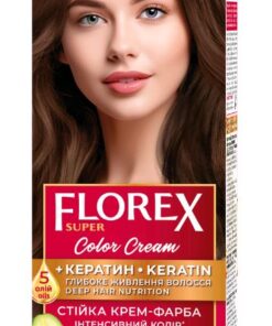 FLOREX SUPER Noturīga matu krēmkrāsa Nr. 4.2 Samta kastanis, 2x25/25ml, 10 ml