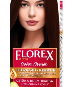 FLOREX SUPER Noturīga matu krēmkrāsa Nr. 4.4 Glamūrs kastanis, 2x25/25ml, 10 ml