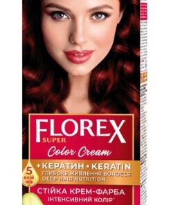 FLOREX SUPER Noturīga matu krēmkrāsa Nr. 5.1 Sarkankoks, 2x25/25ml, 10 ml
