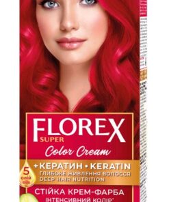 FLOREX SUPER Noturīga matu krēmkrāsa Nr. 8.0 Sarkanie koraļļi,  2x25/25ml, 10 ml
