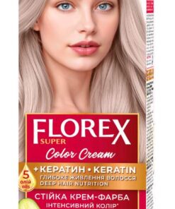 FLOREX SUPER Noturīga matu krēmkrāsa Nr. 8.1 Sniega blondīne, 2x25/25ml, 10 ml