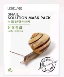 LEBELAGE SNAIL Auduma sejas maska ar gliemežu mucīna ekstraktu, 25 g