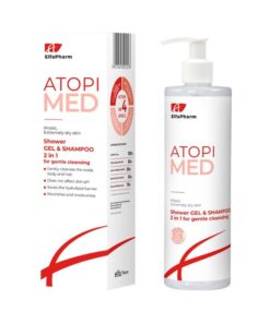 ATOPI MED Dušas želeja - šampūns 2 vienā maigai attīrīšanai, 400 ml