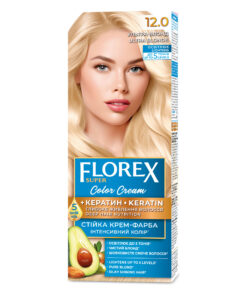 FLOREX SUPER Noturīga matu krēmkrāsa Nr. 12.0 Ultra blondīne, 2x25/25ml, 10 ml
