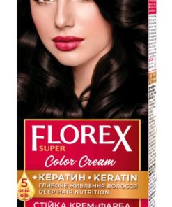 FLOREX SUPER Noturīga matu krēmkrāsa Nr. 2.6 Tumšā šokolāde, 2x25/25ml, 10 ml