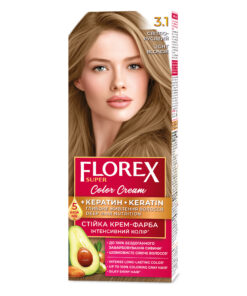 FLOREX SUPER Noturīga matu krēmkrāsa Nr. 3.1 Gaiši blondīne, 2x25/25ml, 10 ml