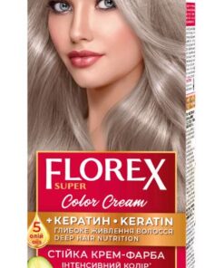 FLOREX SUPER Noturīga matu krēmkrāsa Nr. 9.7 Pelnu blonds, 2x25/25ml, 10 ml