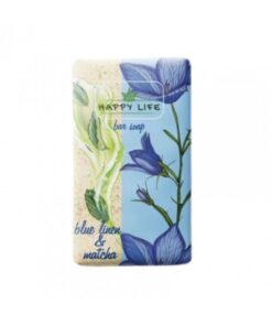 HAPPY LIFE Cietās ziepes Sējas lini un matča, 180 g