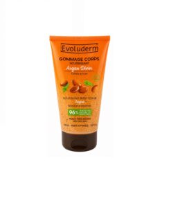 EVOLUDERM Argan Divin Barojošs ķermeņa skrubis ļoti sausai ādai, 150 ml