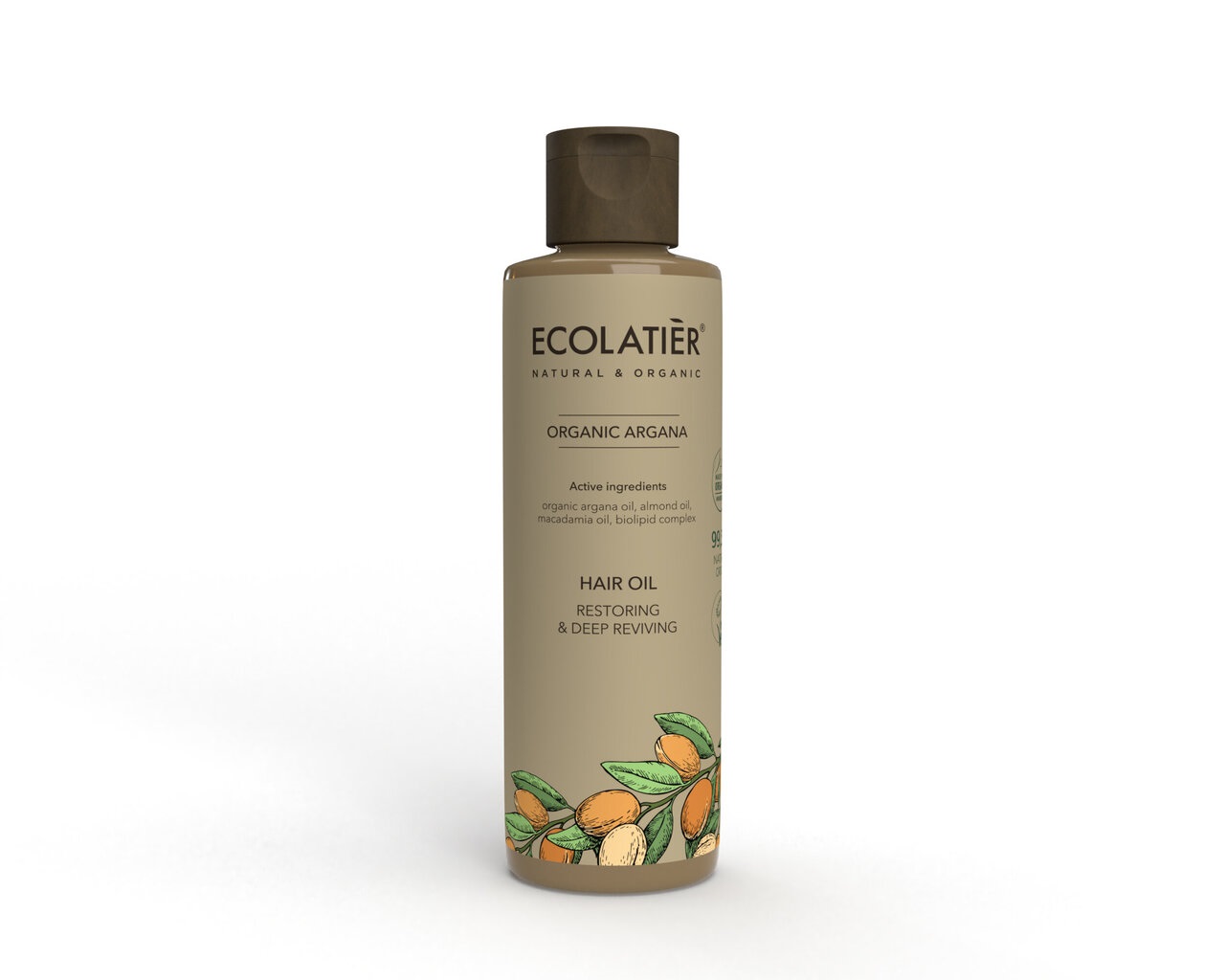ECOLATIER Organic Argana Eļļa matiem Atjaunošana un dziļa atdzīvināšana, 200 ml