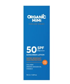 Organic Mimi Suncare Series Saules aizsarglosjons sejai un ķerm.SPF 50, 100 ml