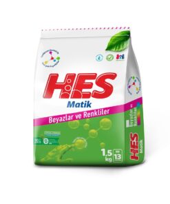 HES Matic Veļas mazgāšanas pulveris baltiem un krāsainiem audumiem, 1,5 kg