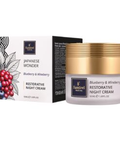 FAMIREL Japanese Wonder Atjaunojošs nakts krēms ar mellenēm un Japāņu kazenēm, 50 ml