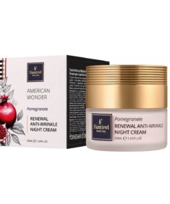 FAMIREL American Wonder Atjaunojošais pretgrumbu nakts krēms ar granātābolu ekstraktu, 50 ml